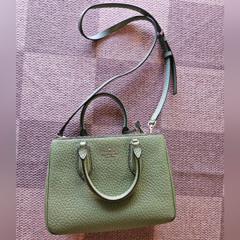 Kate Spade Leighton  Olive Green🫒 Satchel ,small
